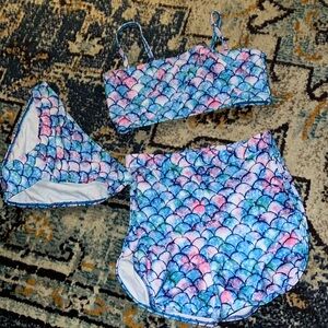 3 piece mermaid swim set EUC size 9 no signs of any wear